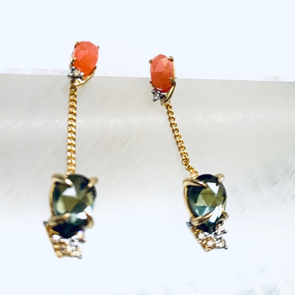Alexis Bittar Drop Post Gemstone Crystal Earrings - Picture 9 of 12